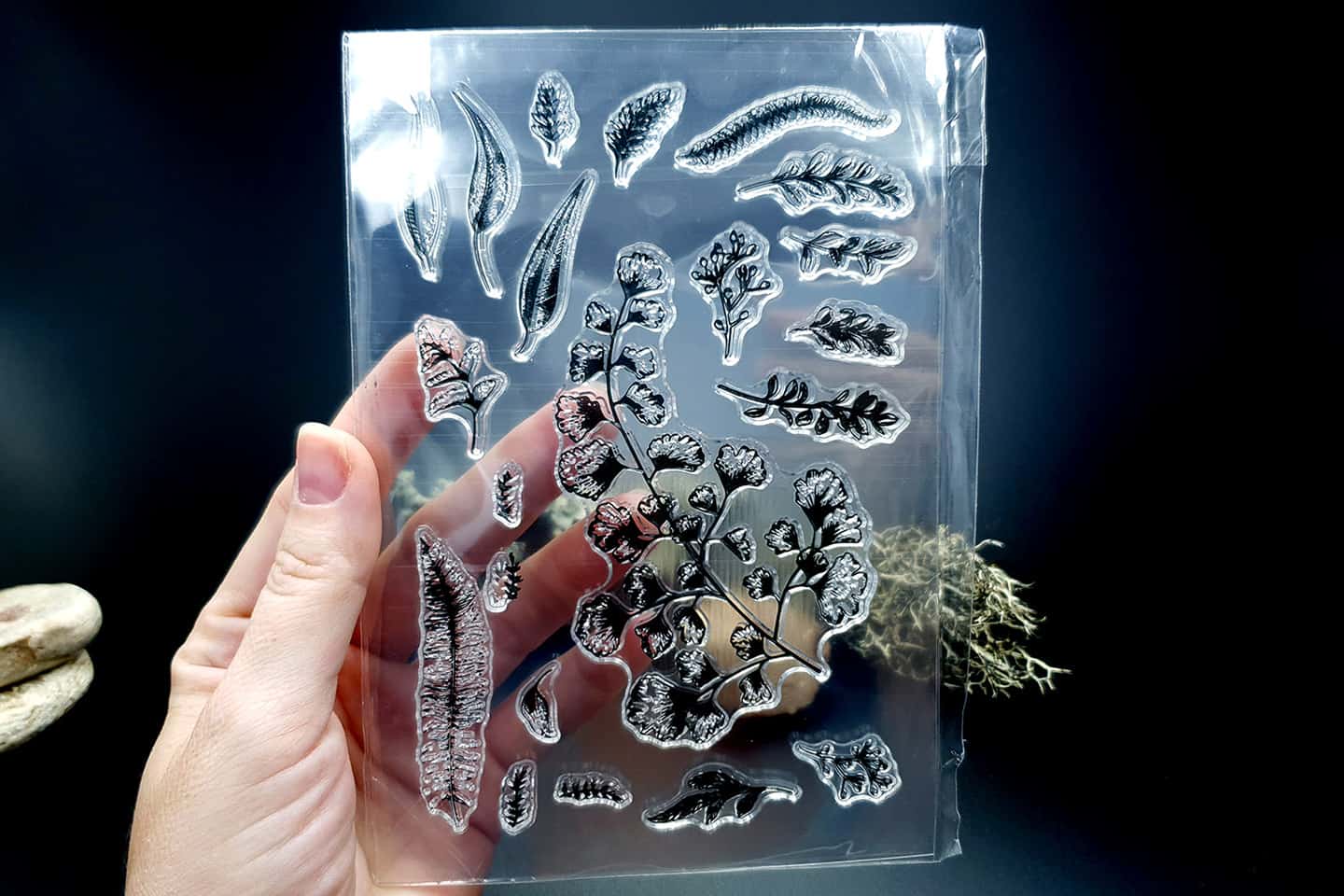 Clear Silicone Stamp "Leaves"
