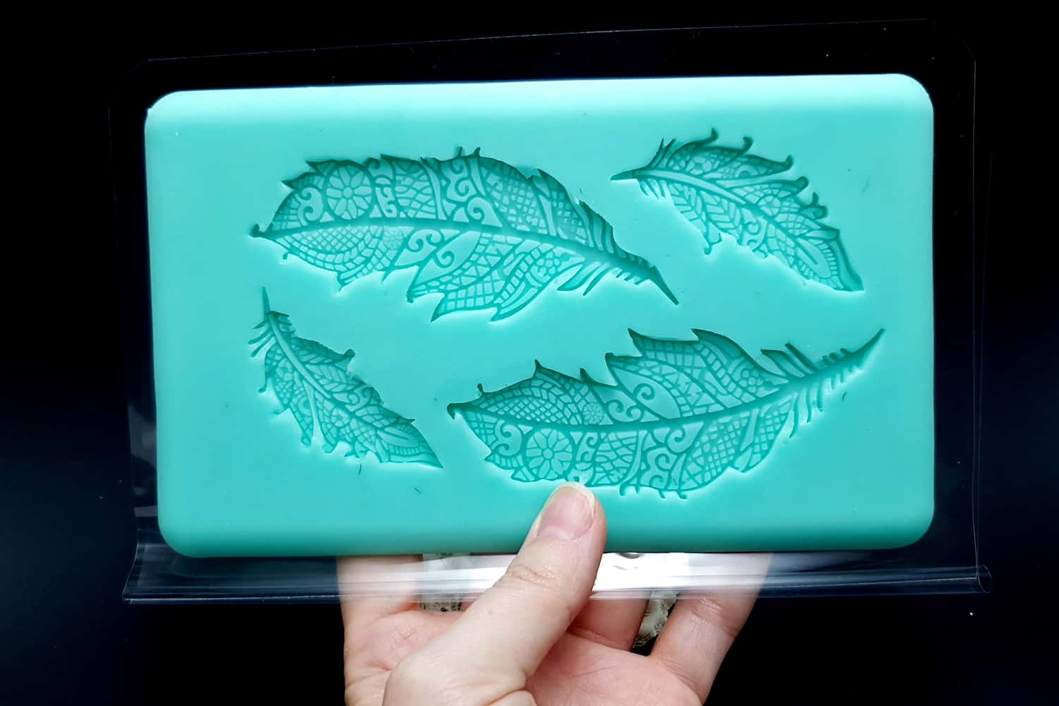 Handmade Silicone Feather Mold #2 (175x105mm) (20248)