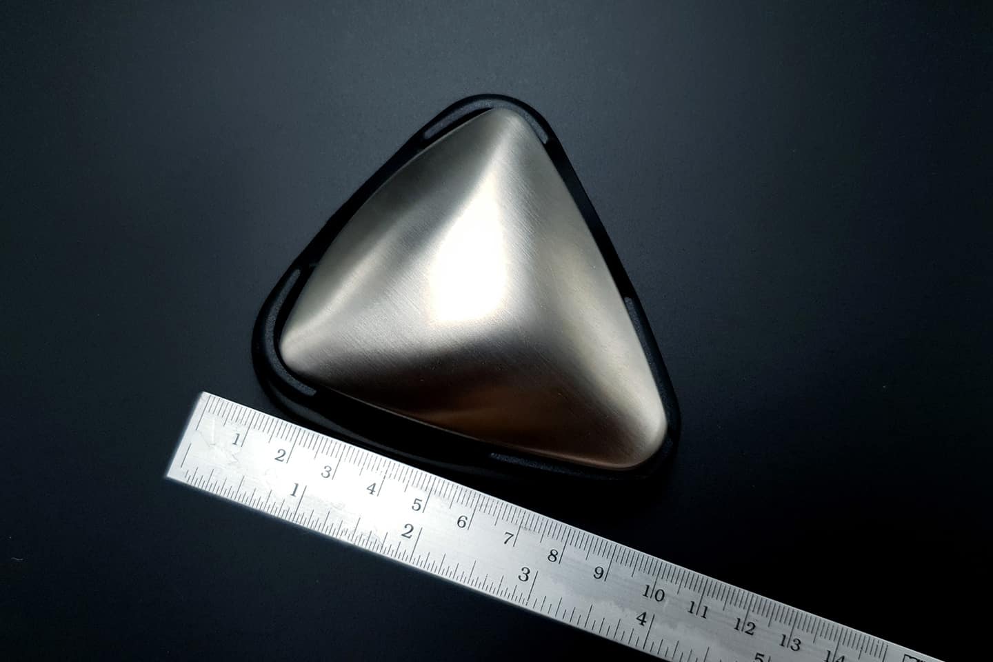 Large Triangle Domed Stainless Steel Shape Base (19878)
