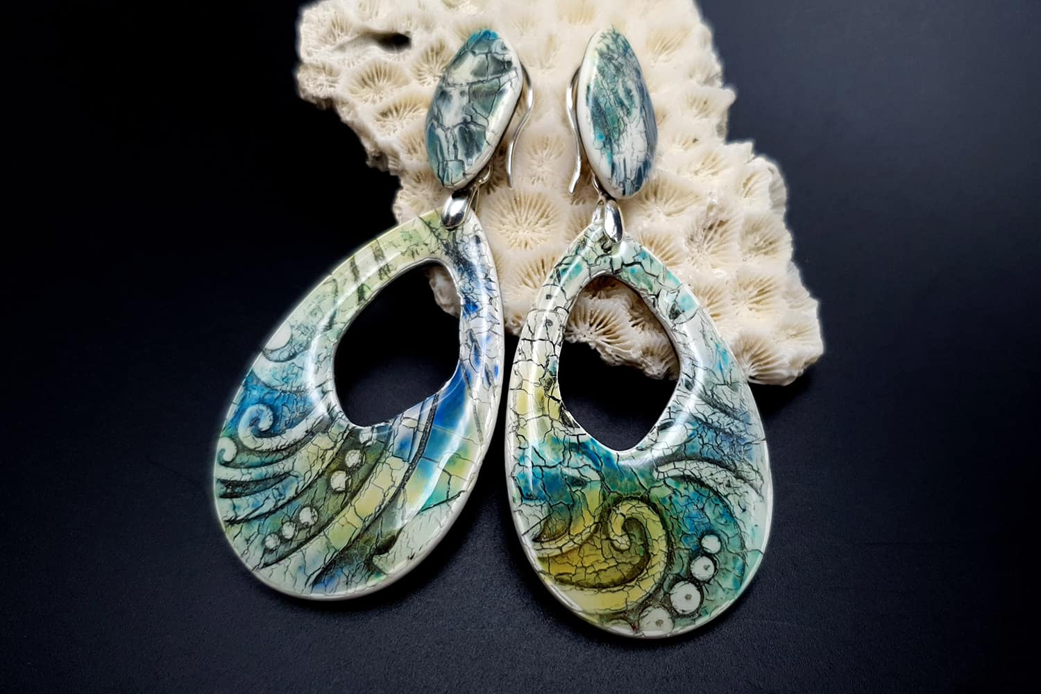 Jewelry from "Faux Glazed Cracked Ceramic" course for your inspiration #11