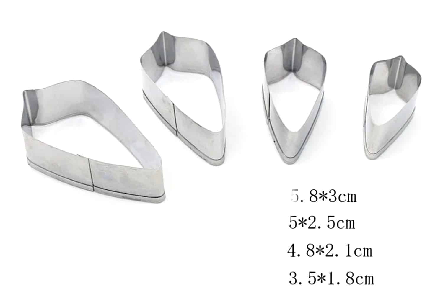 4-pcs Stainless steel shape cutters (22064)