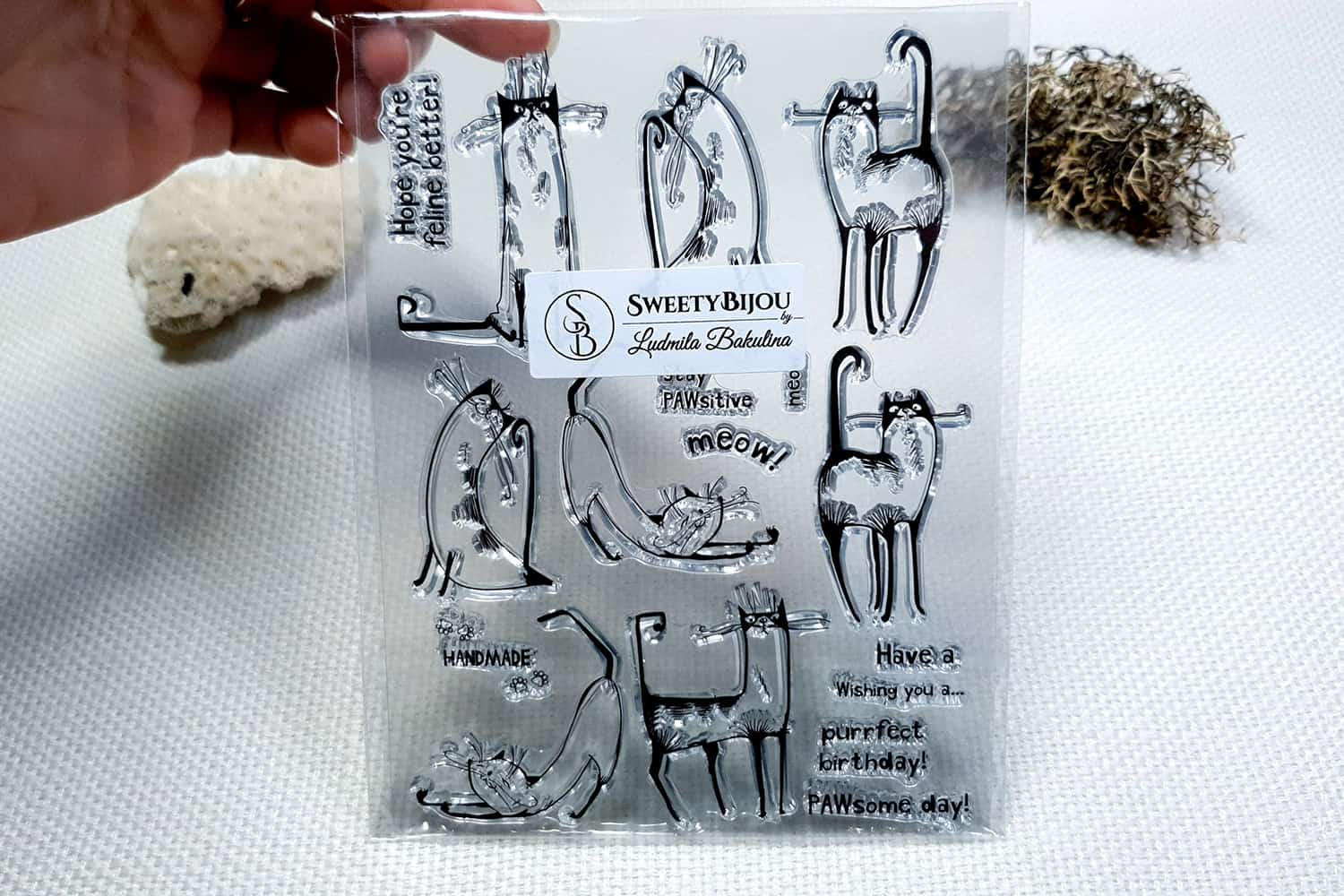 Clear Silicone Stamp Large Feathers - SweetyBijou