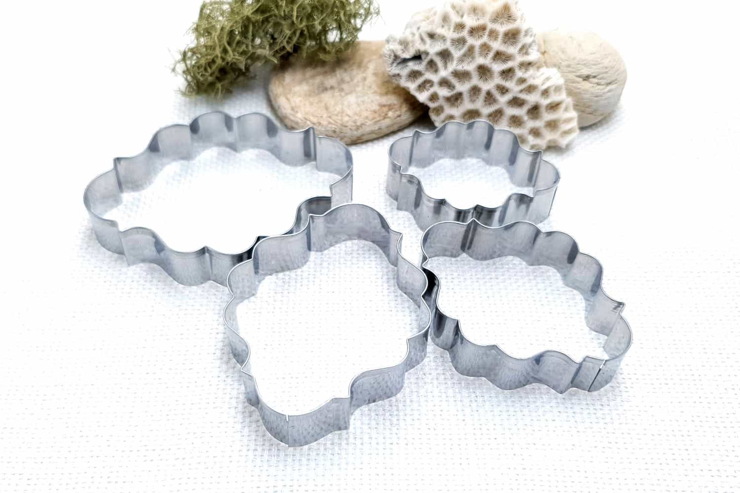 4 pcs stainless steel oval-shaped cookie cutters (22791)