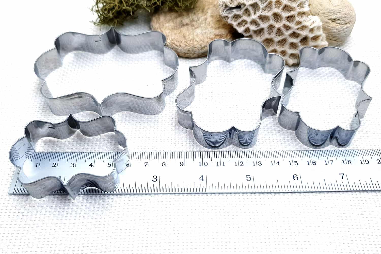 4 stainless steel rectangle shaped cutters (22806)