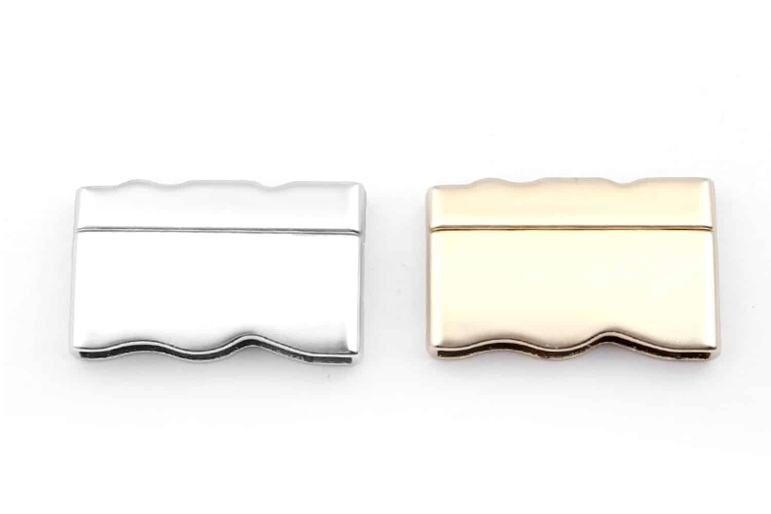 Silver Color Magnetic Clasps - 2 pairs (23279)