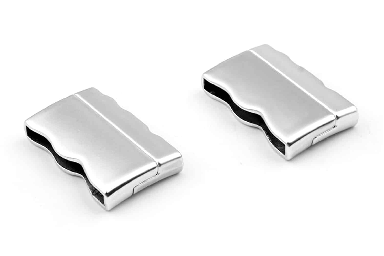 Silver Color Magnetic Clasps - 2 pairs (23284)