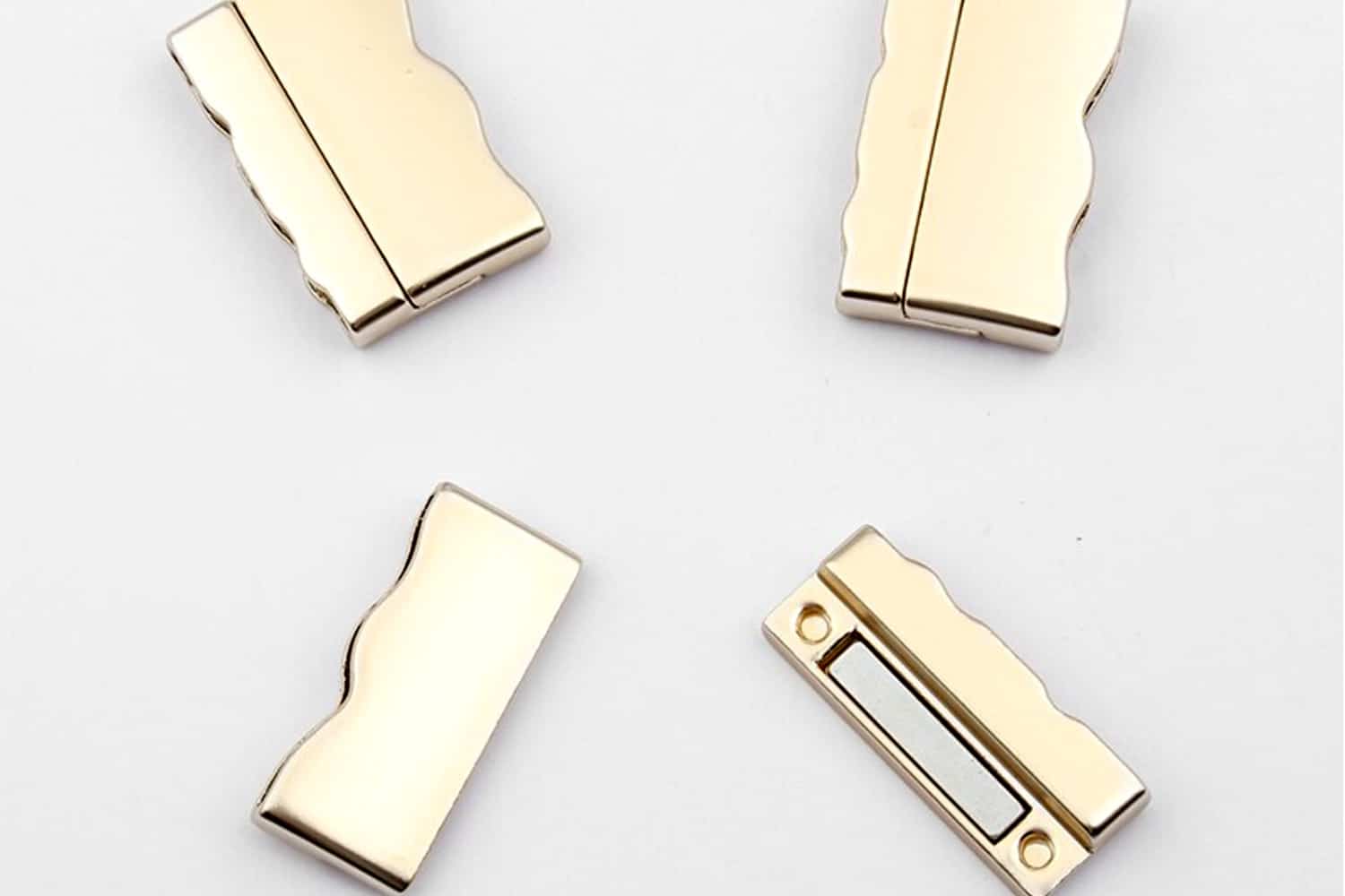 Golden Color Magnetic Clasps - 2 pairs (23293)