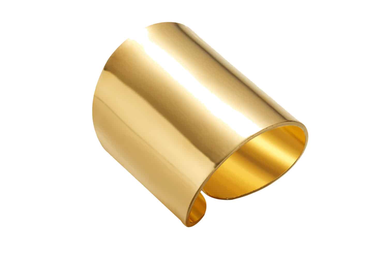 Golden color Ring cuff metal backing base (27306)