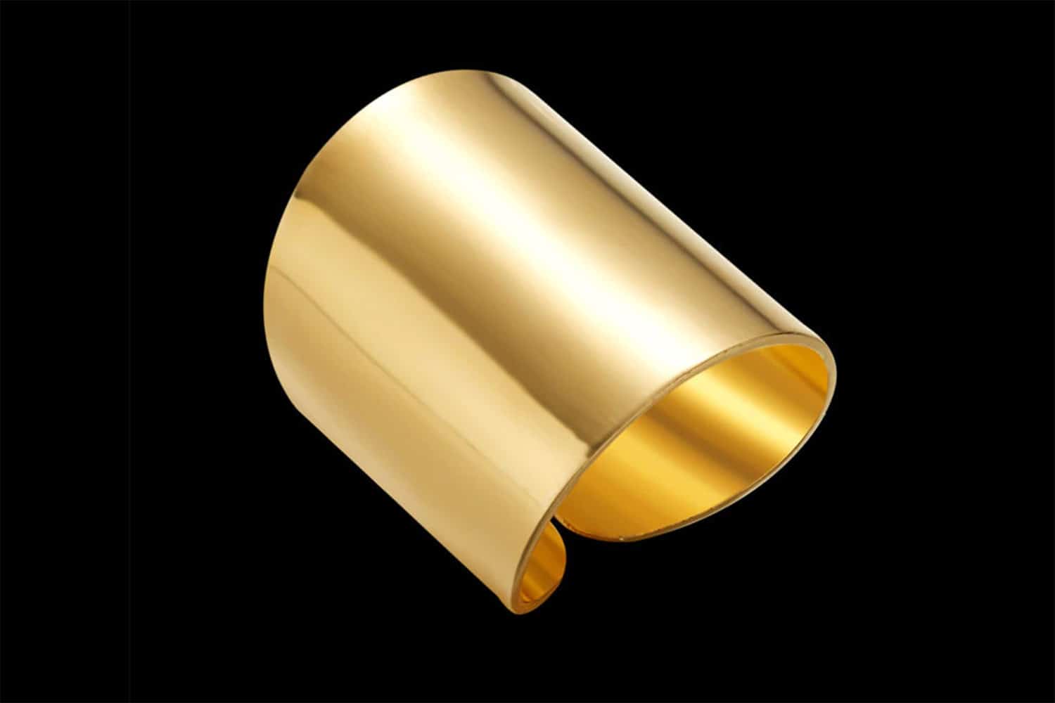 Golden color Ring cuff metal backing base (27313)