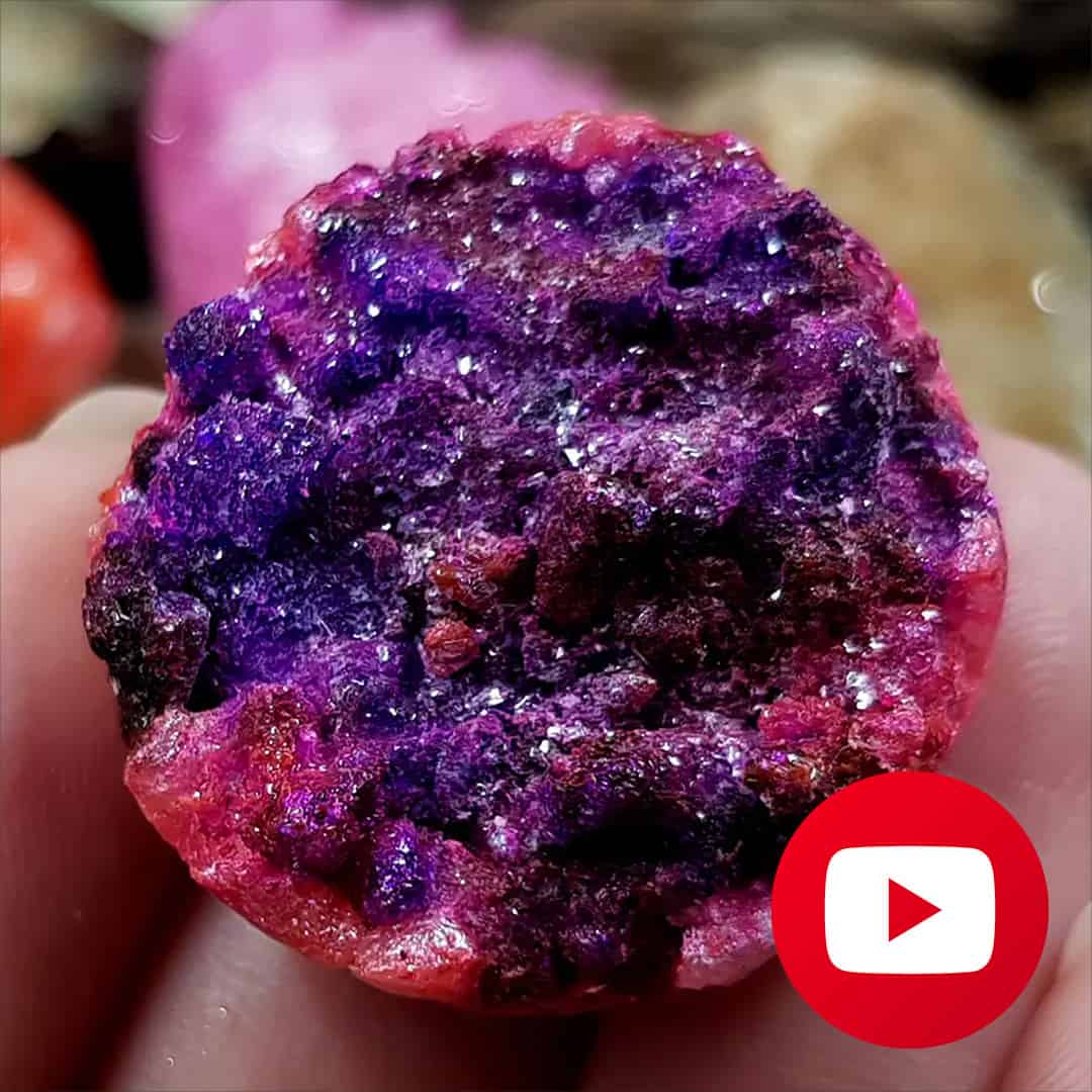 Realistic Purple Cobalt Calcite Druzzy stone imitation #27054