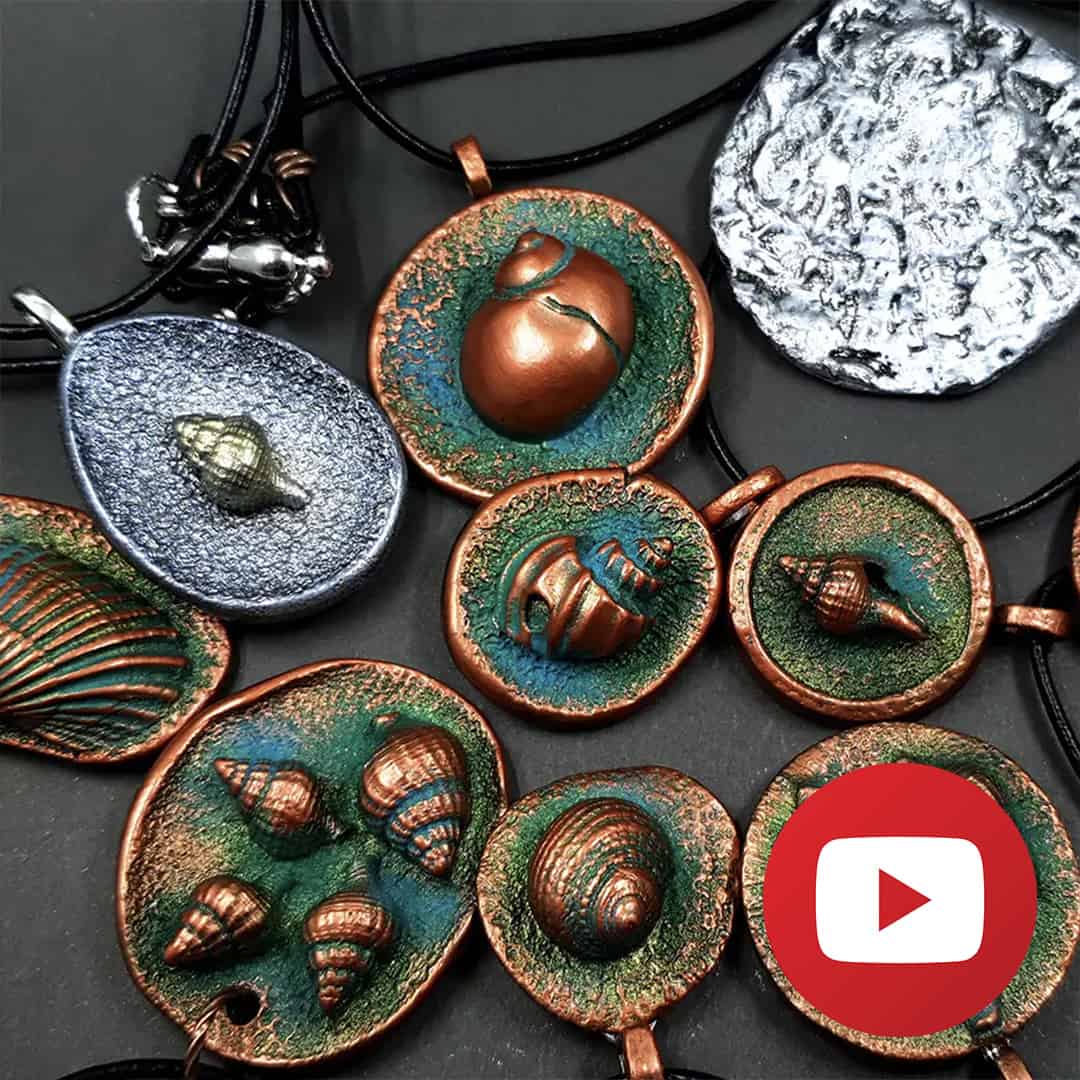 How to make seashells pendants with shell molds #26471