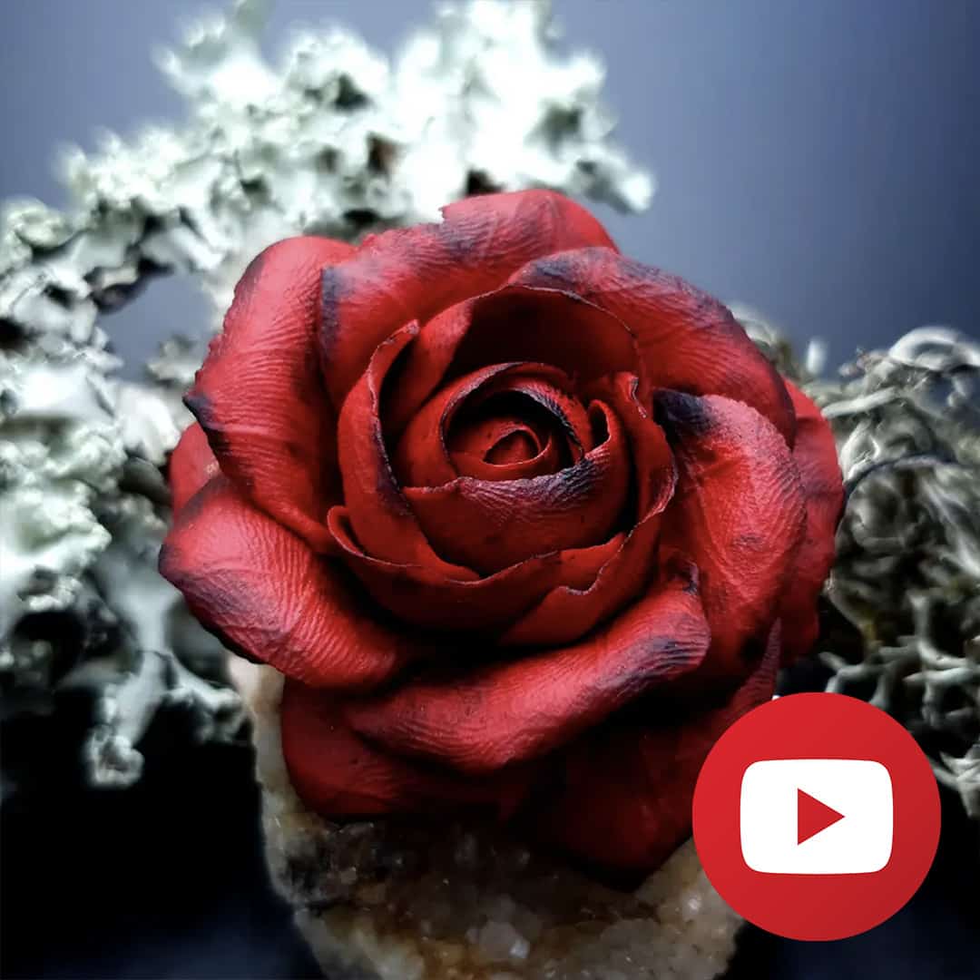 How to make faux leather rose from FIMO leather #26246