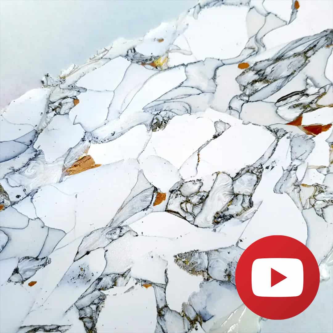 How to make realistic faux gold veins marble veneer #26220