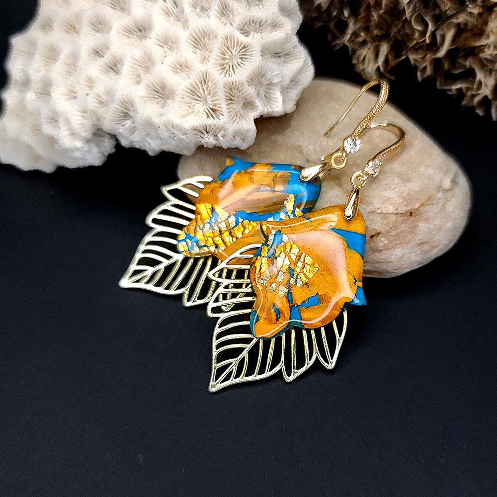 Romantic Earrings "Ice and Flame" #28808
