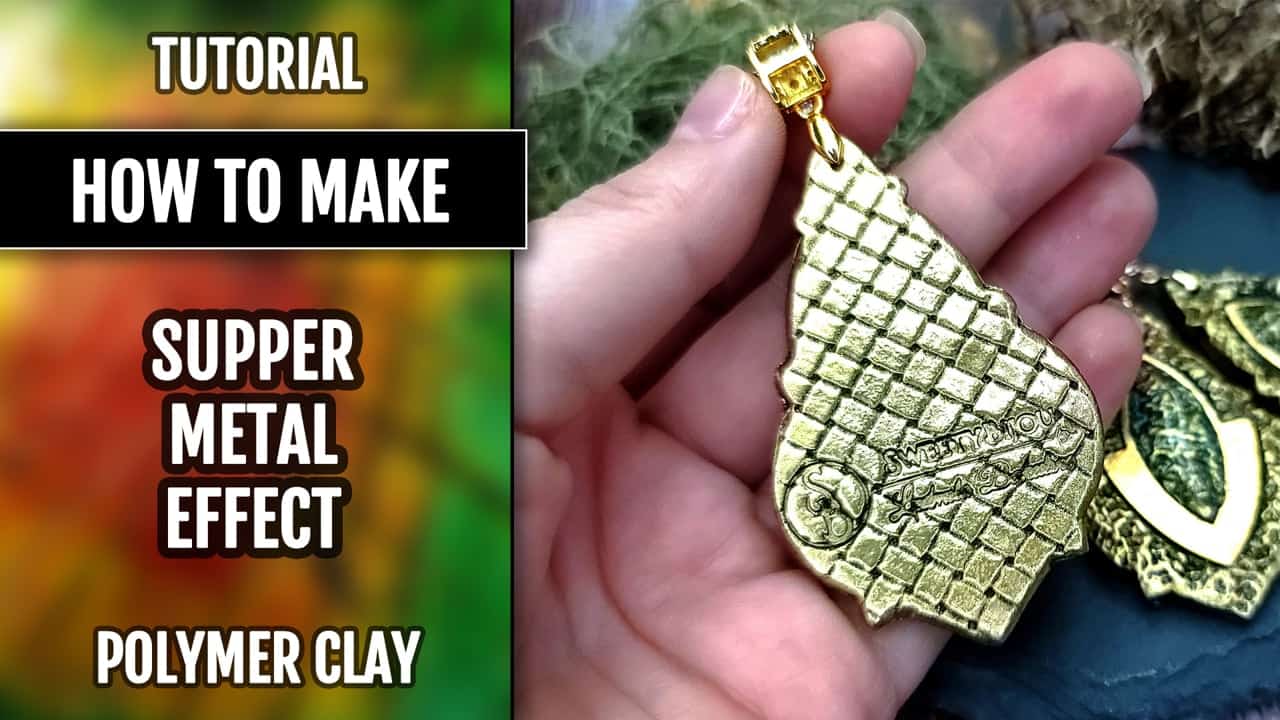 Achieve metal effect on polymer clay with metal powder #168785