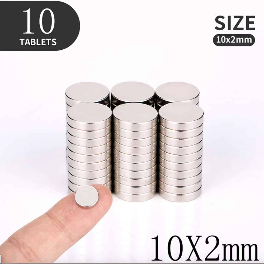 10 Strong Magnets for Jewelry - 10x2mm (36296)