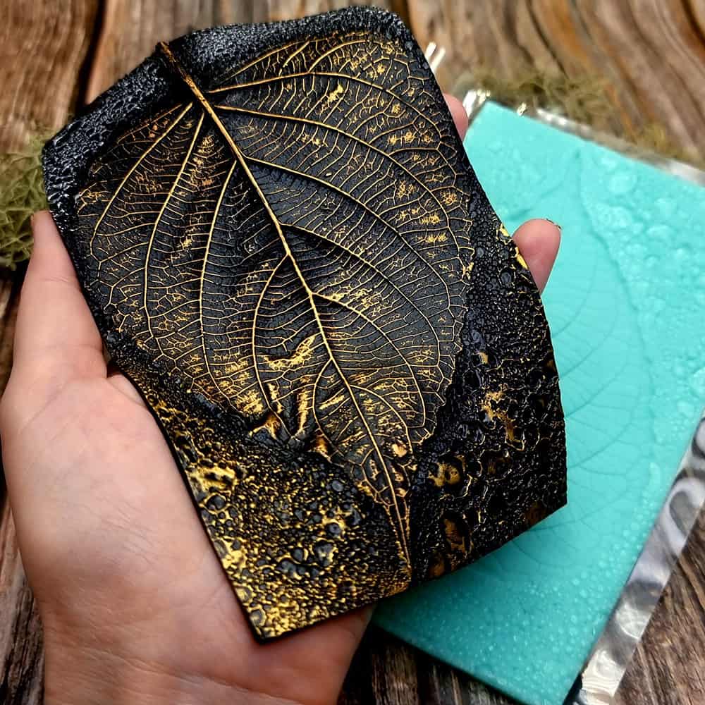 Large Leaf Pattern - Handmade real leaf texture-mold #1 (36095)