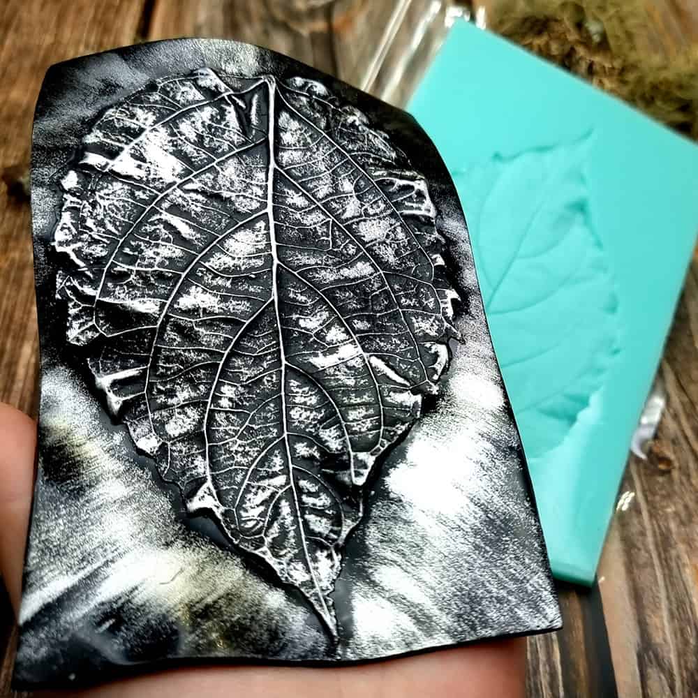 Large Leaf Pattern - Handmade real leaf texture-mold #2 (36086)
