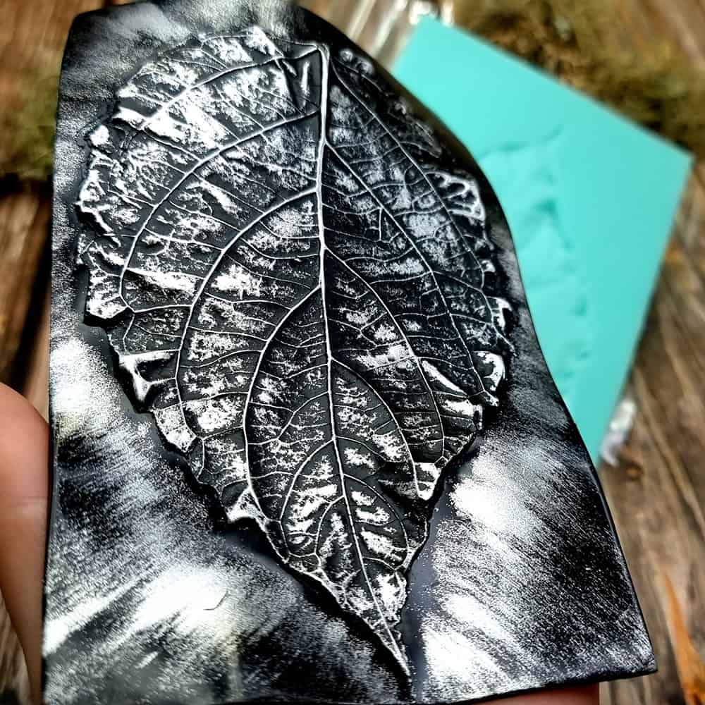 Large Leaf Pattern - Handmade real leaf texture-mold #2 (36090)