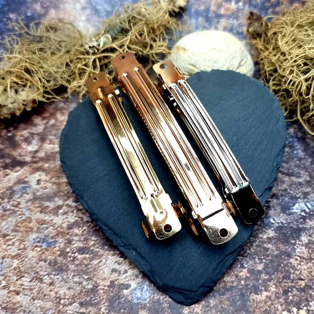 High quality hair clips: golden, rose gold, silver (41397)