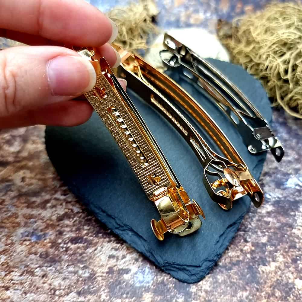 High quality hair clips: golden, rose gold, silver (41401)