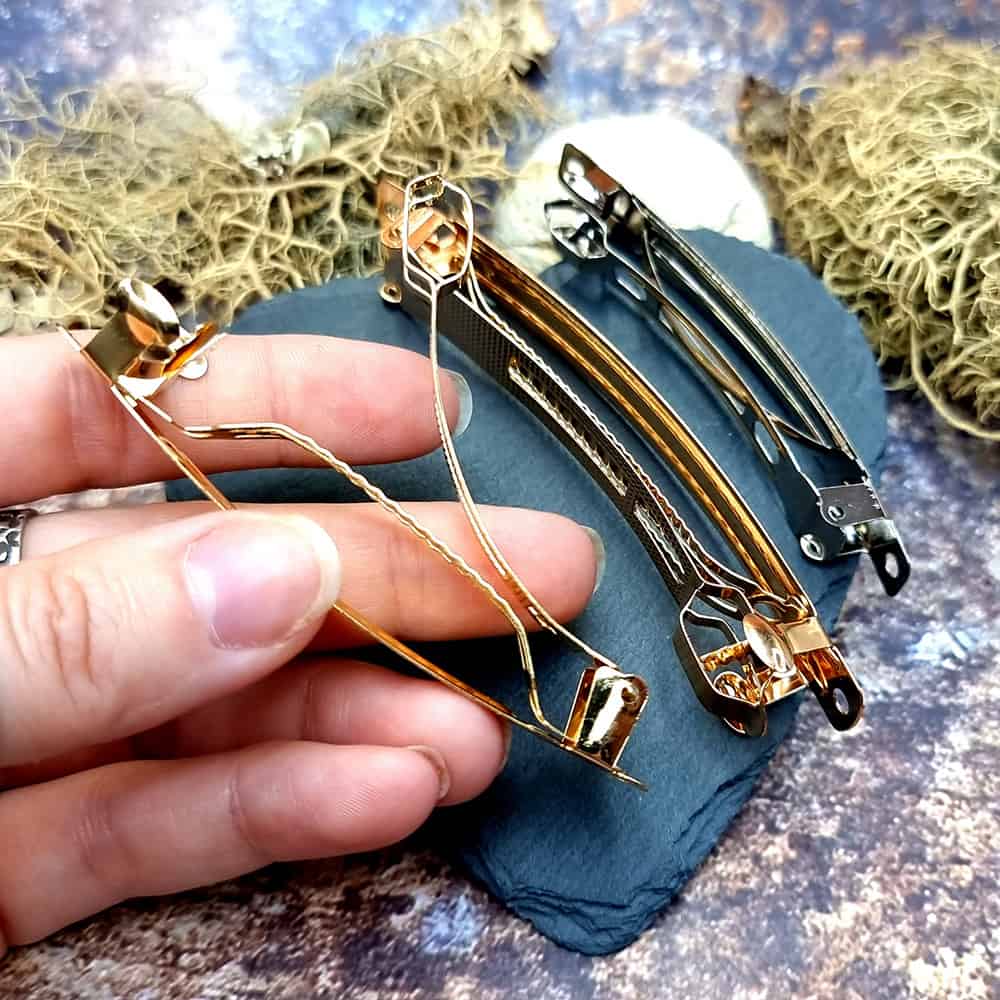 High quality hair clips: golden, rose gold, silver (41405)