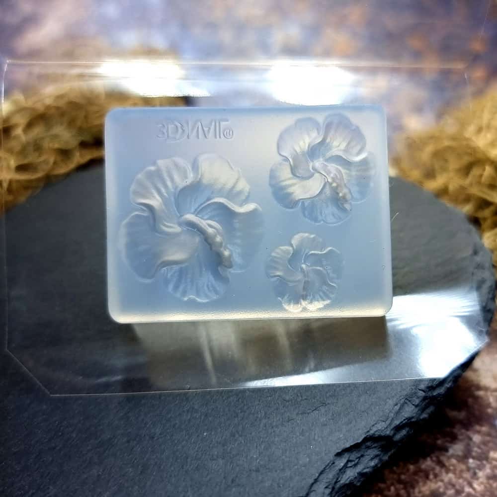 Hibiscus Flowers - Clear Silicone mold (41451)