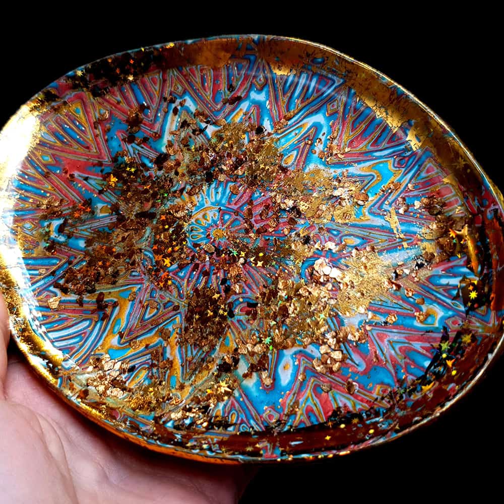 Amazing polymer clay ring dish (42299)
