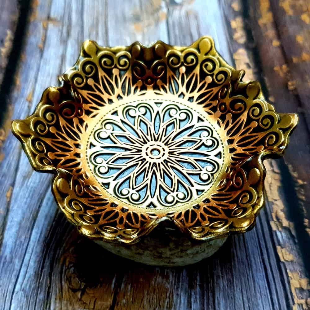 Small Copper Mandala Ring Dish (42313)
