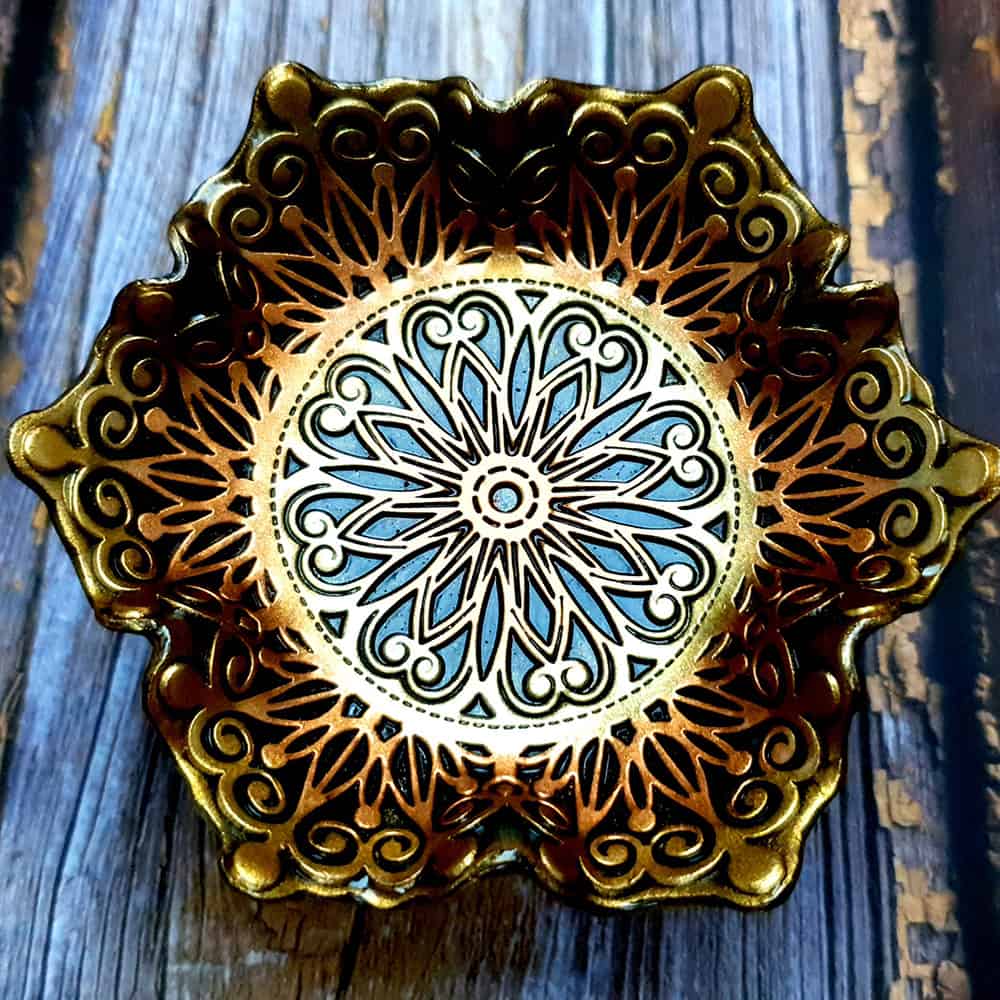 Small Copper Mandala Ring Dish (42323)