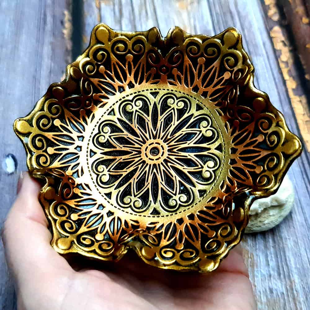 Small Copper Mandala Ring Dish (42329)