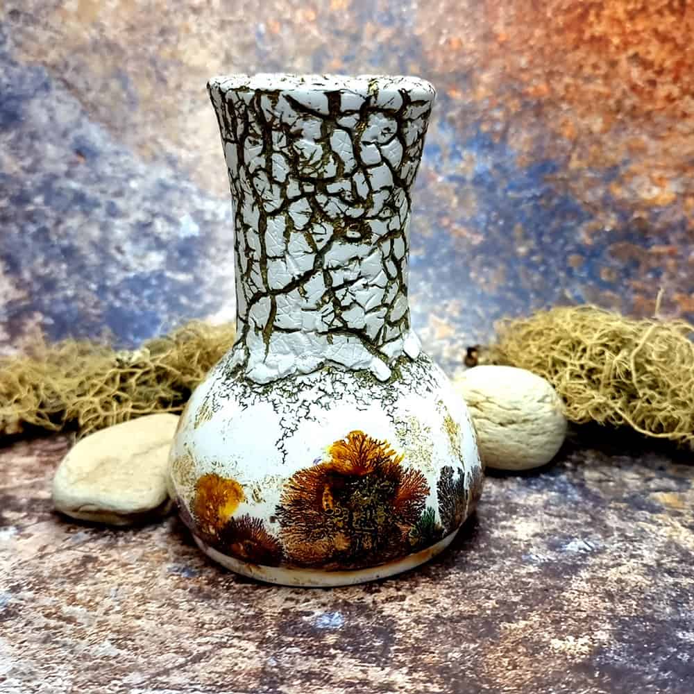 Polymer clay Vase with Corals (42225)