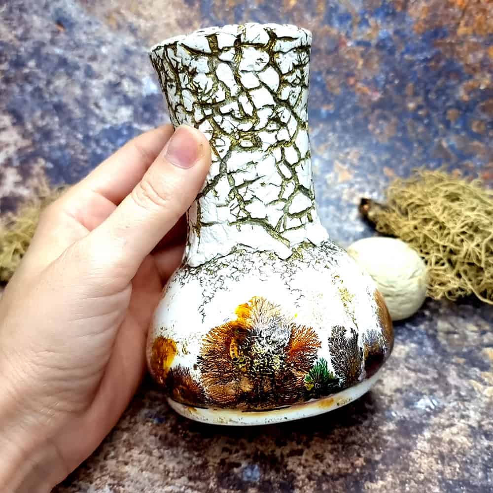 Polymer clay Vase with Corals (42230)