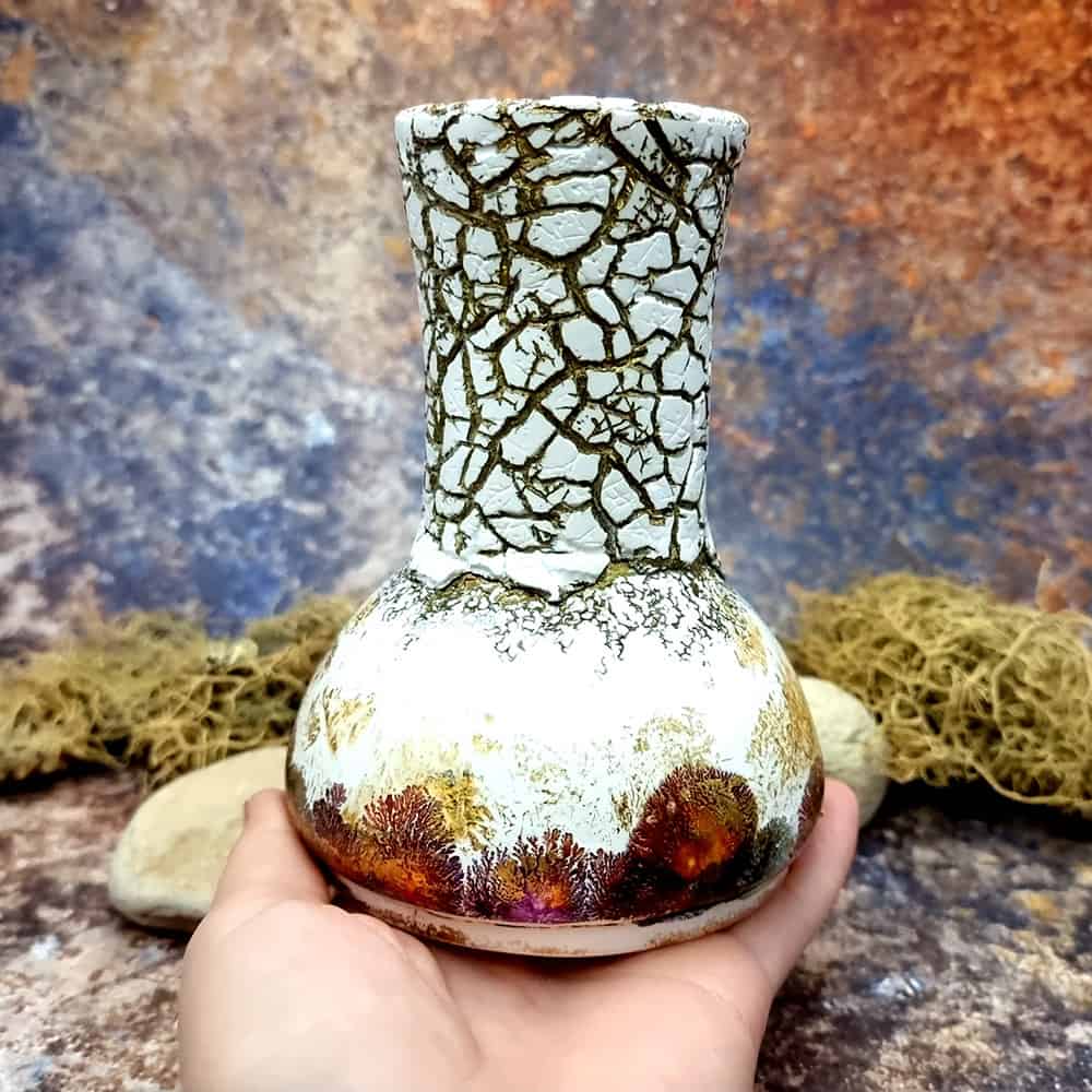 Polymer clay Vase with Corals (42255)