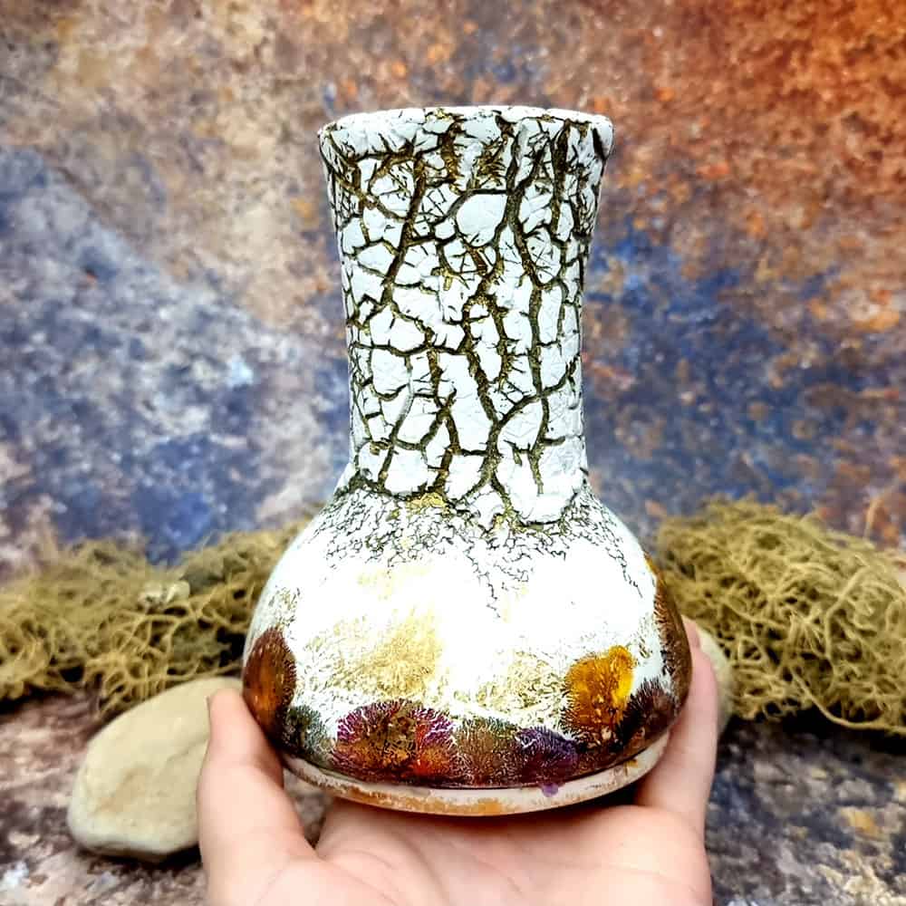 Polymer clay Vase with Corals (42259)