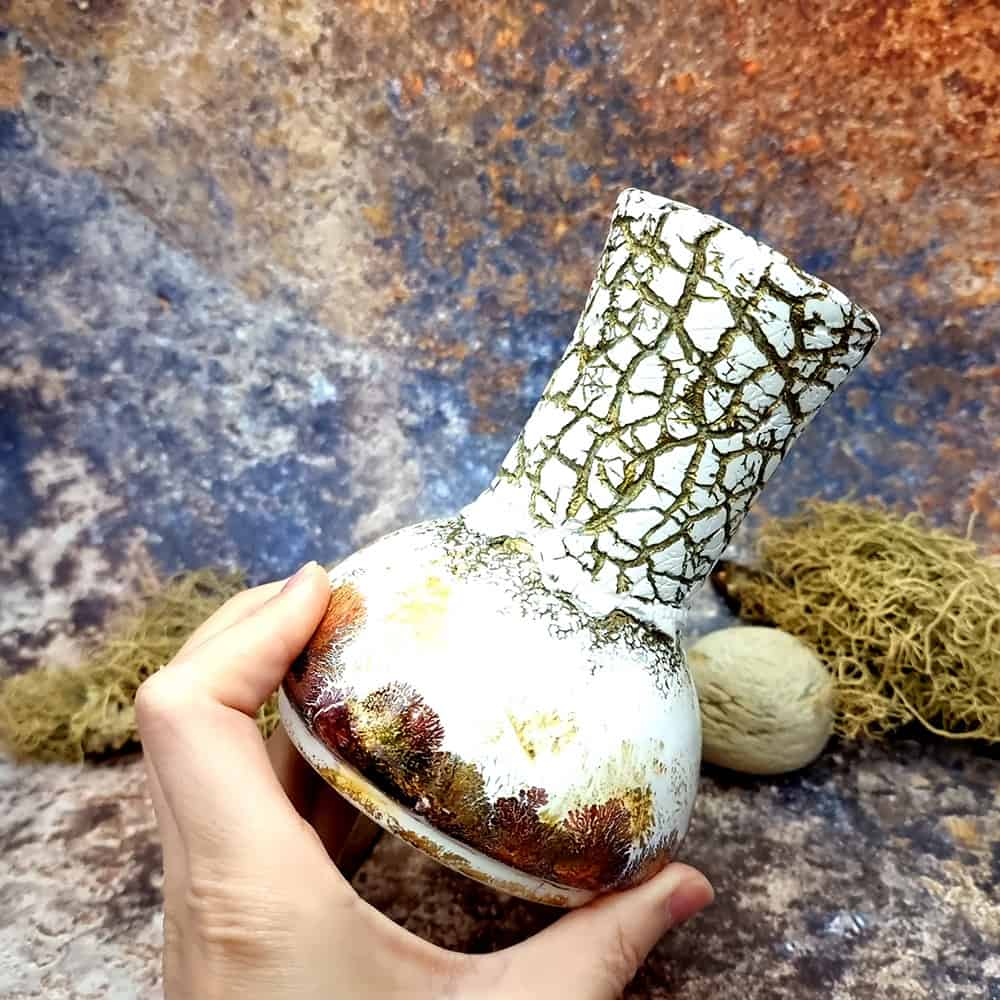 Polymer clay Vase with Corals (42260)
