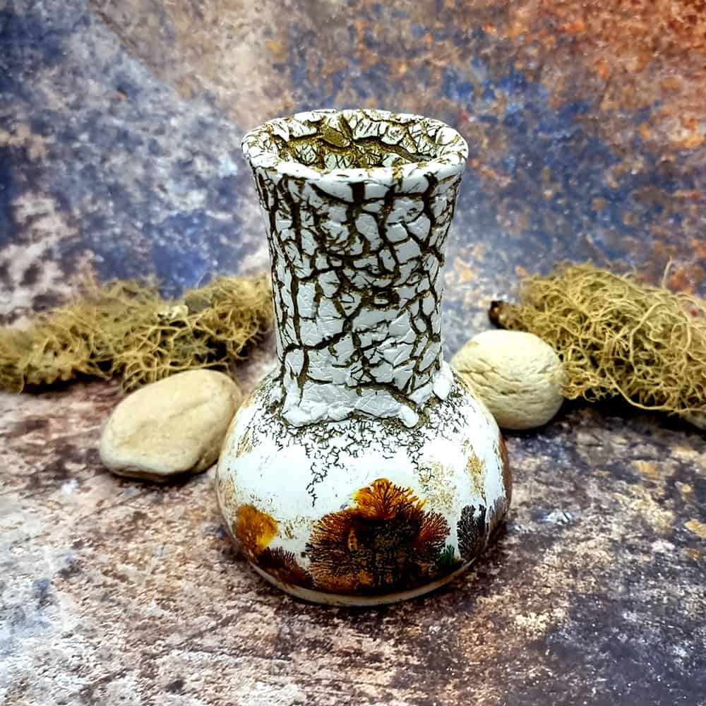 Polymer clay Vase with Corals (42266)