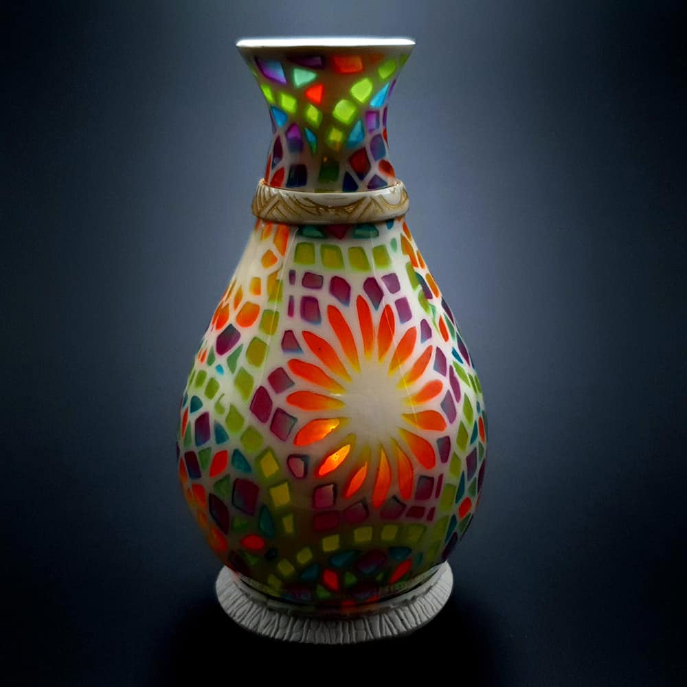 Transparent Vase Candle Holder (42218)