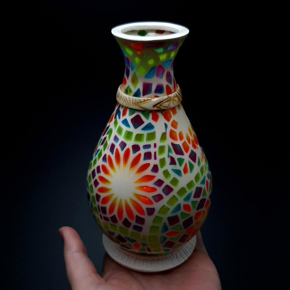 Transparent Vase Candle Holder (42228)
