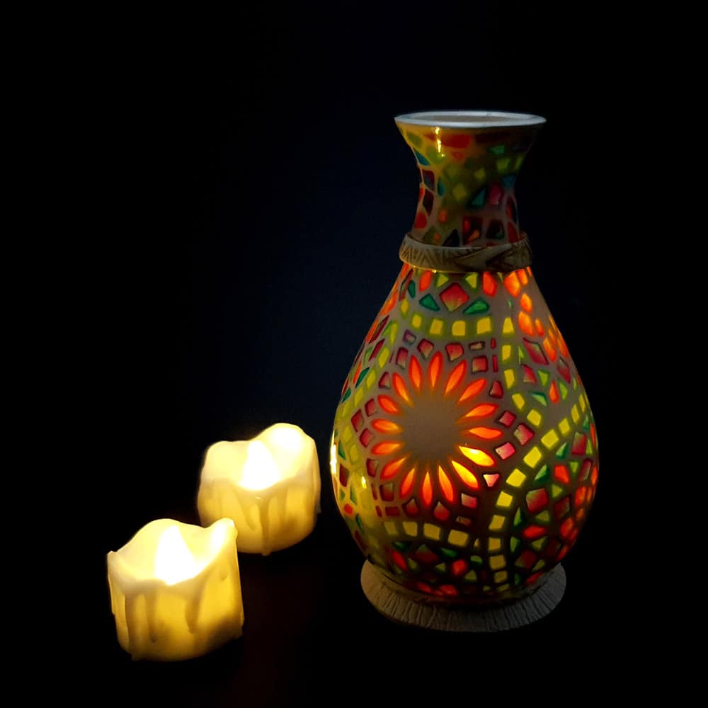 Transparent Vase Candle Holder (42232)