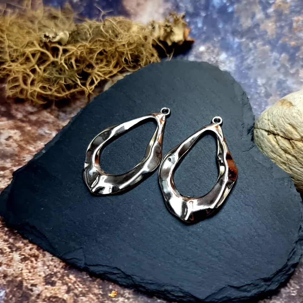 Earrings metal findings Silver color (44588)