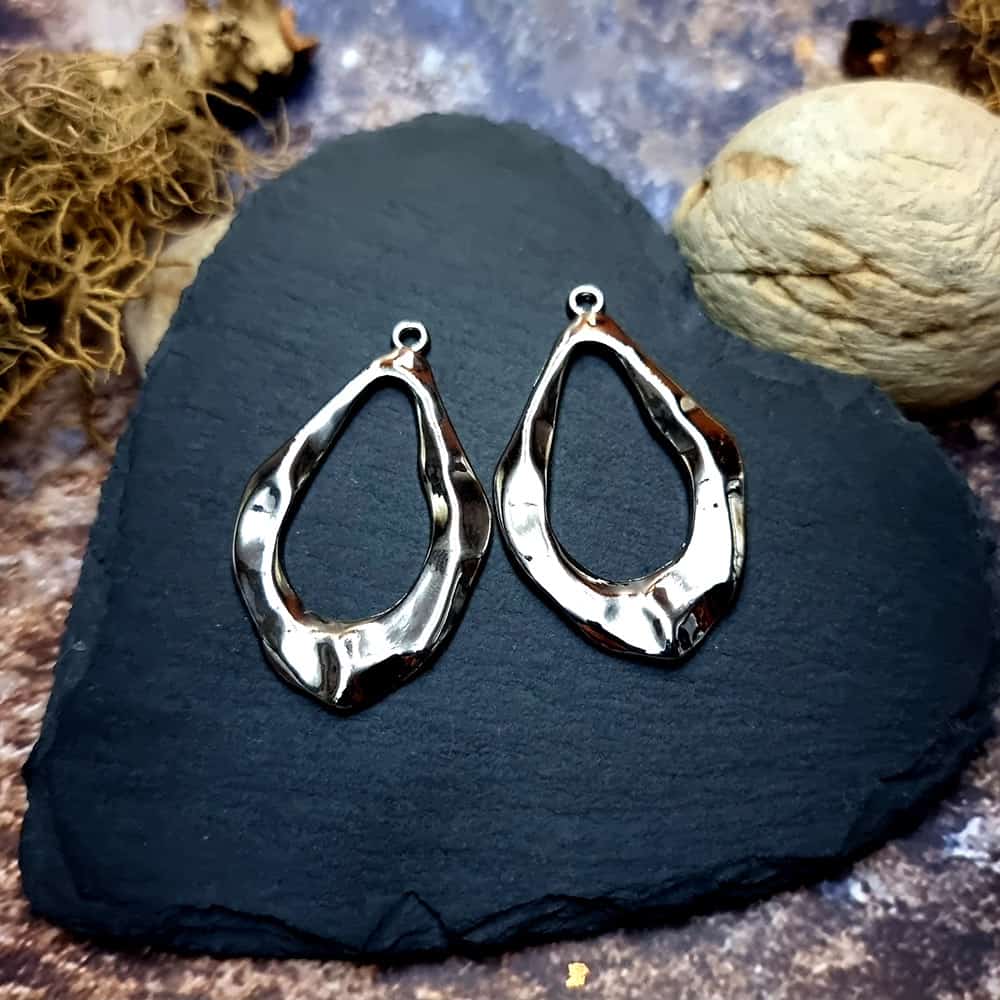 Earrings metal findings Silver color (44601)