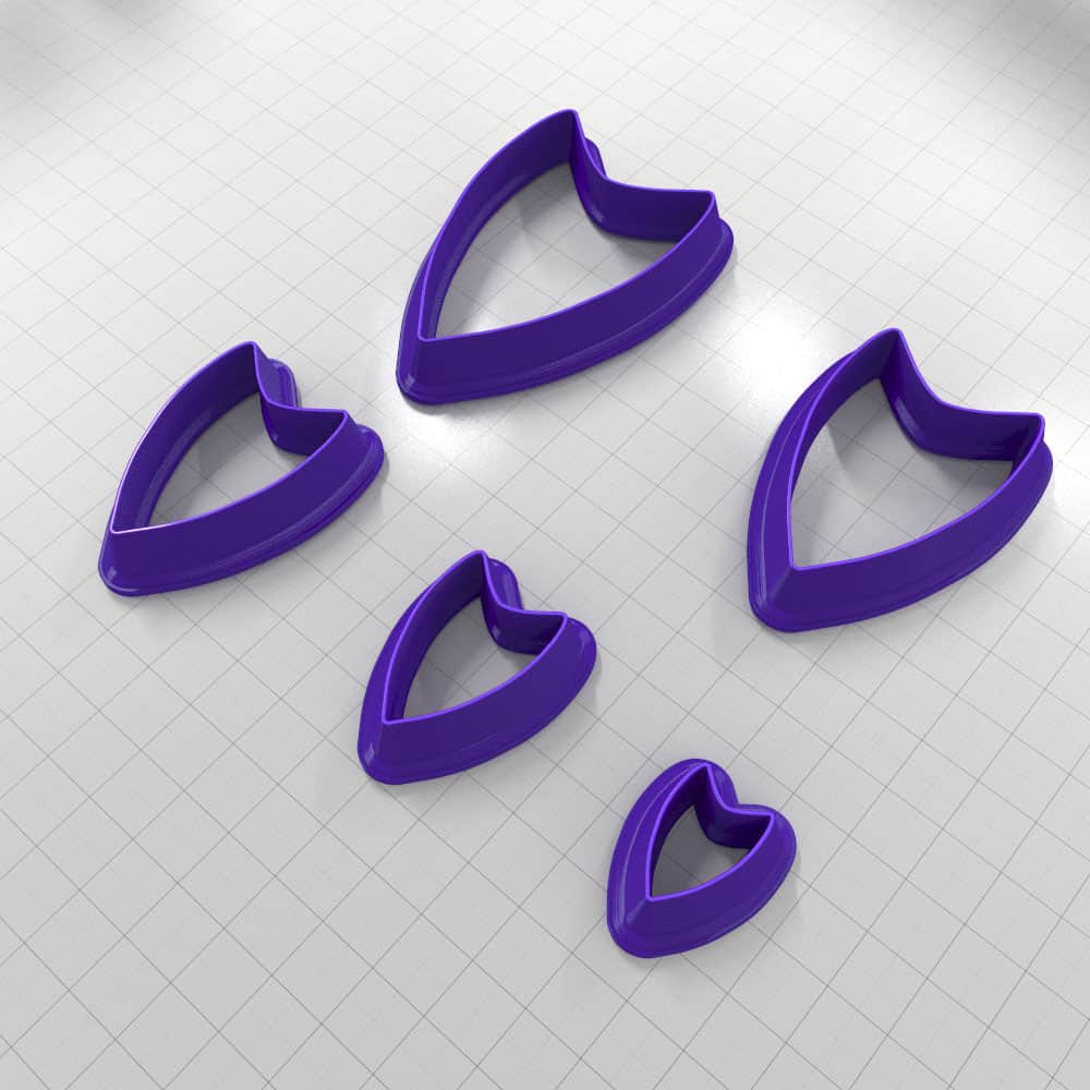SHIELD#1 - Set of 5 Polymer Clay Cutters (50852)