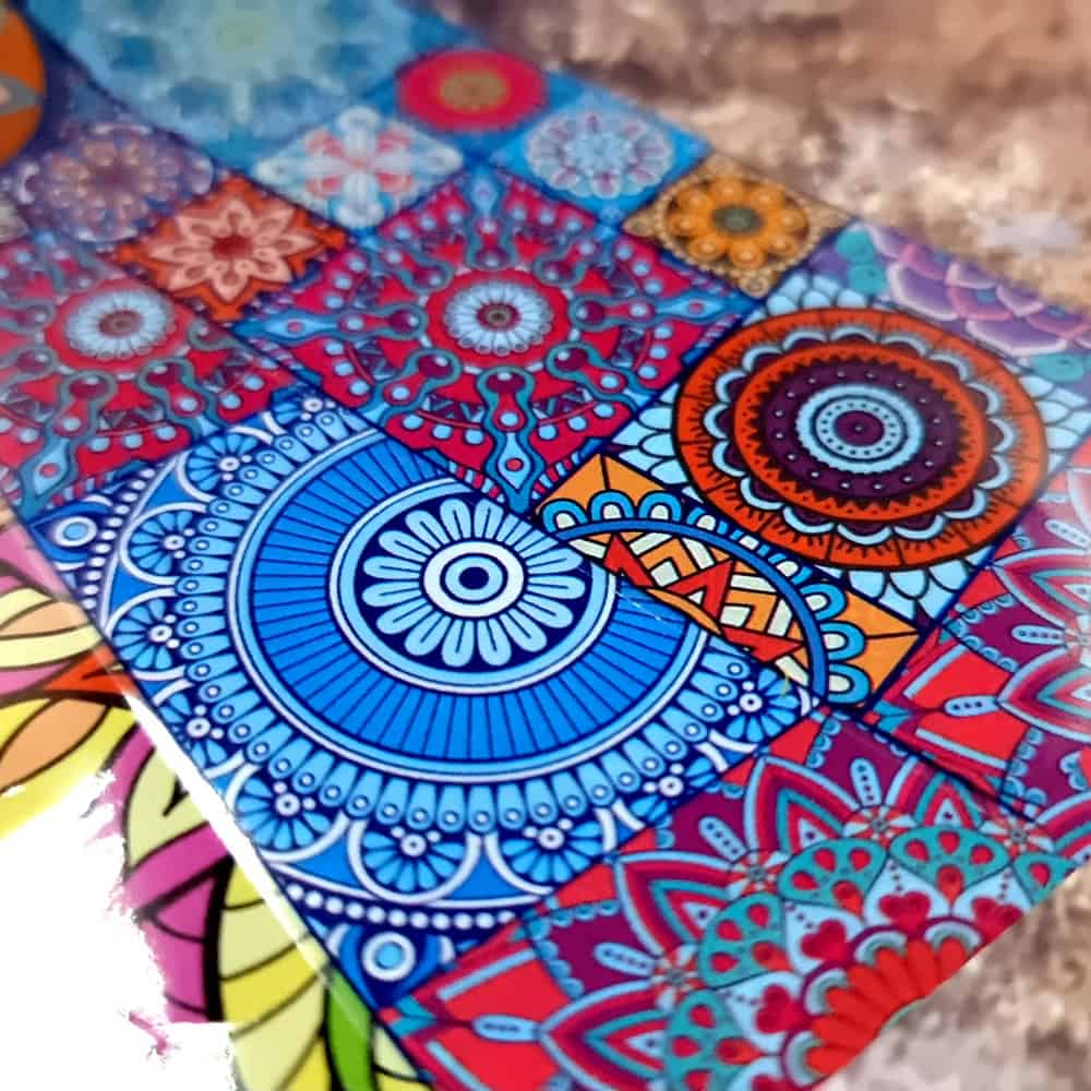 10 colorful Transfer Foils "Hippie style textile 3" (52676)