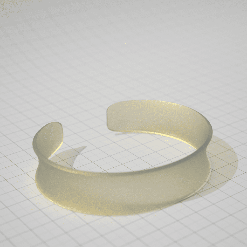 Concave bracelet baking blank - width 20mm (147132)