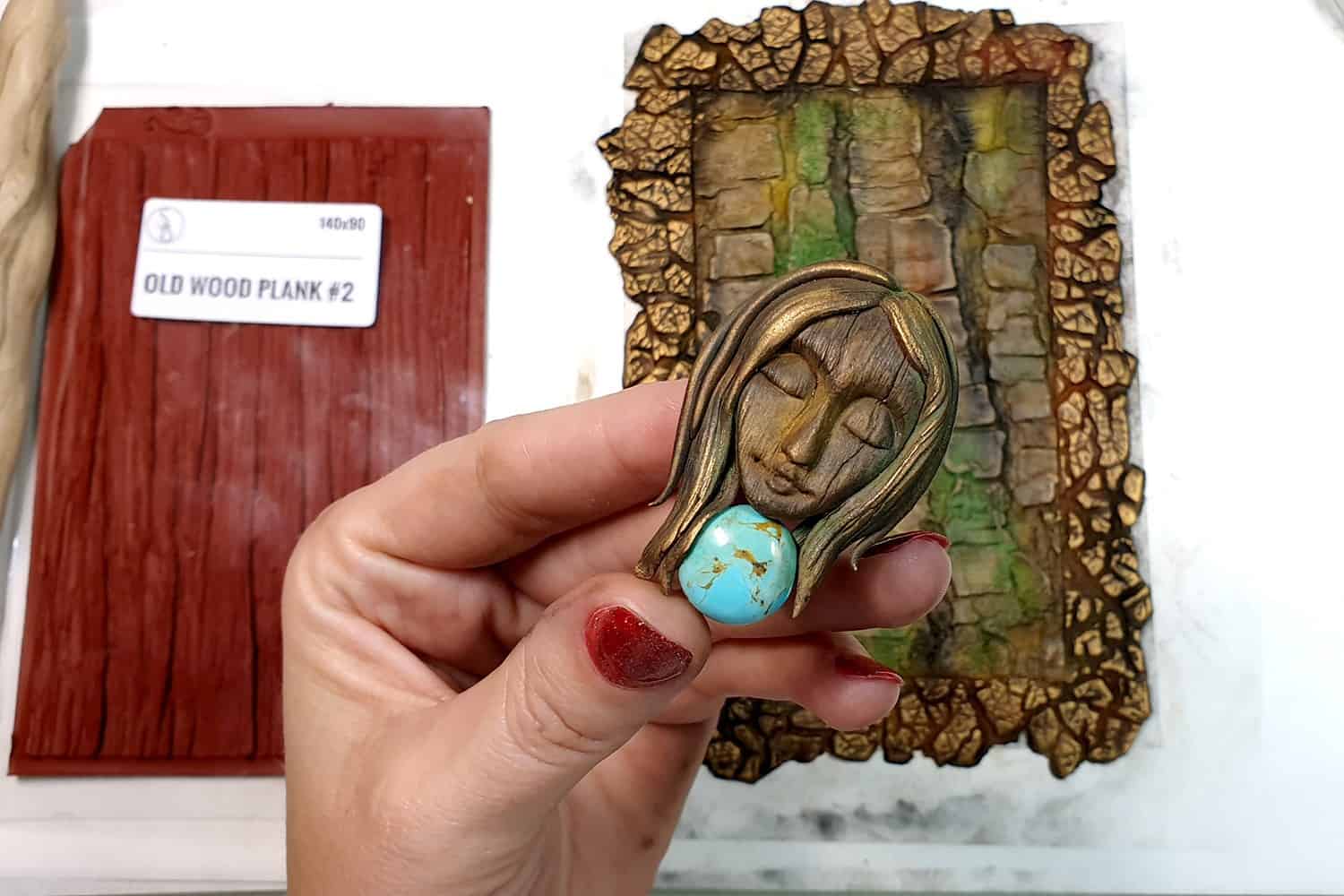 Praying Forest Goddess - Decorative Part for Book Cover #168580