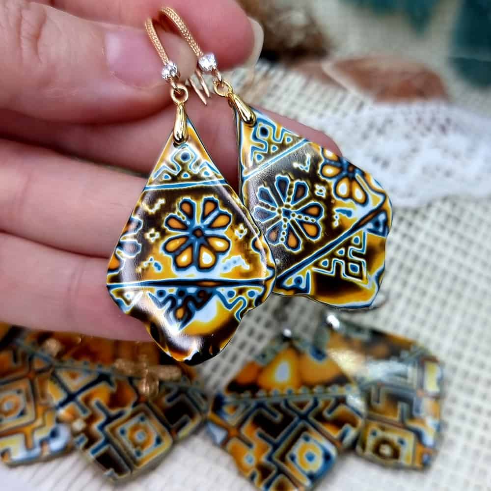 Ukrainian Motifs Earrings #5 (171003)