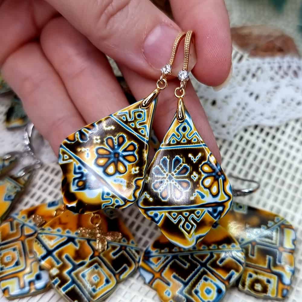 Ukrainian Motifs Earrings #5 (171007)