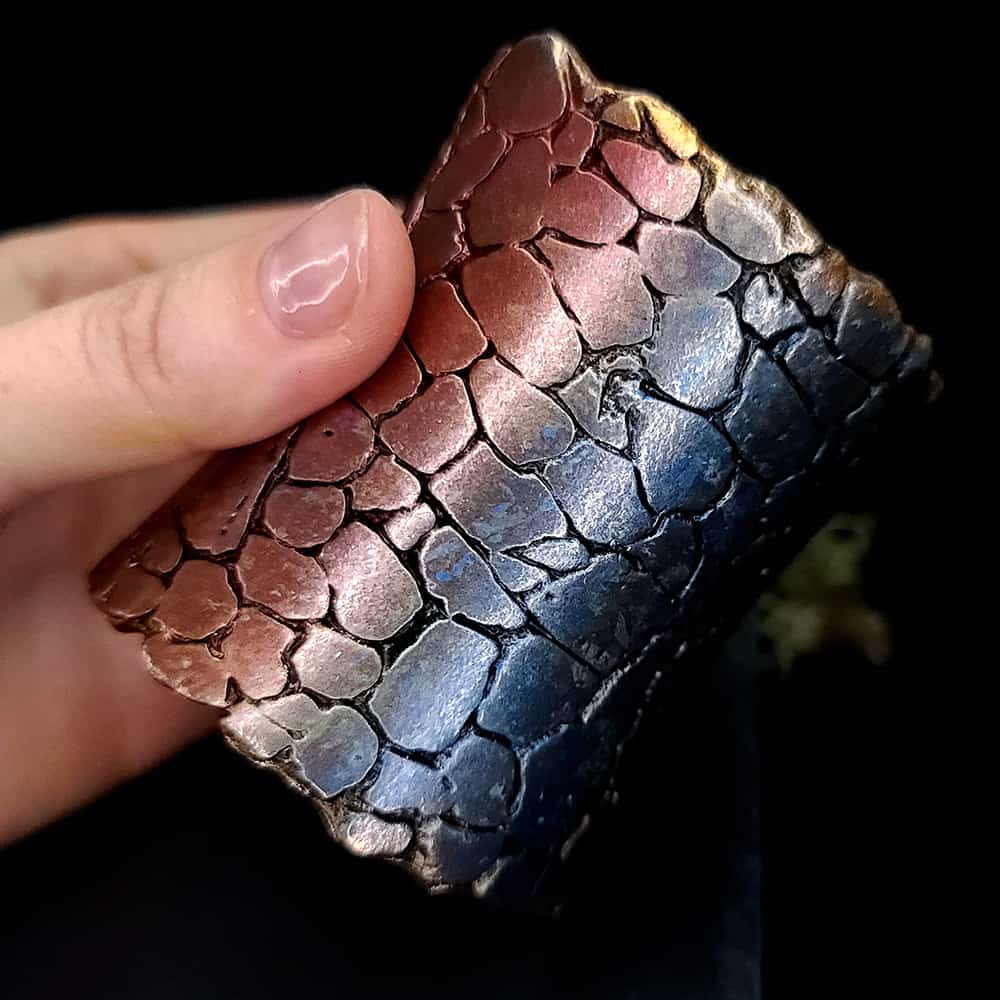 Black Paint Polymer Clay Crackle