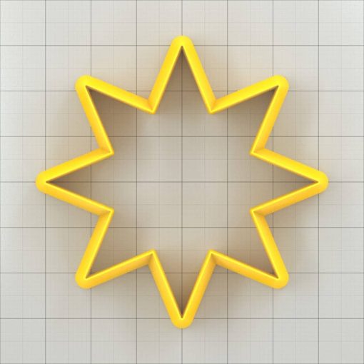 Star 8-Pointed, Tiny - Set of 11 Polymer Clay Cutters (29569)
